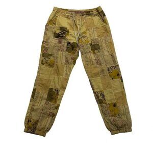 Anthropologie Jogger Pants Patchwork Hippie Boho Festival Indie Womens L Pull On